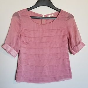 Tulle pink blouse